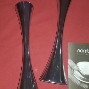 Nambe candlesticks gift art new